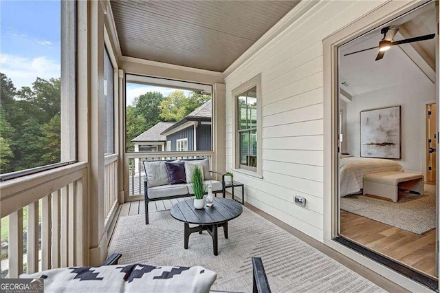 view of sunroom / solarium