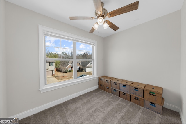 236 Village Park Dr, Newnan, GA 30265 - carpeted empty room featuring baseboards and ceiling fan