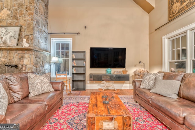 371 Stallion Dr, Summerville, GA 30747 - living area featuring wood finished floors