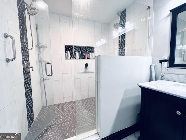 4436 Old Country Way, Snellville, GA 30039 - full bathroom featuring tiled shower and vanity