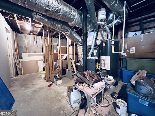 4436 Old Country Way, Snellville, GA 30039 - unfinished basement featuring water heater