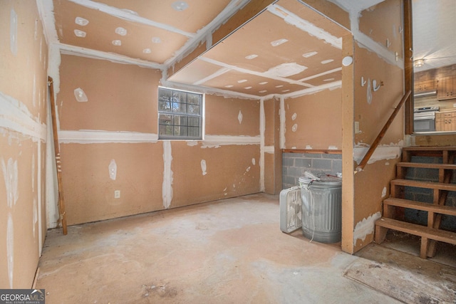 view of basement