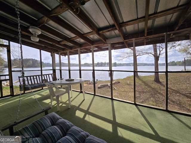 1720 Campbell Rd, Covington, GA 30014 - sunroom featuring a water view