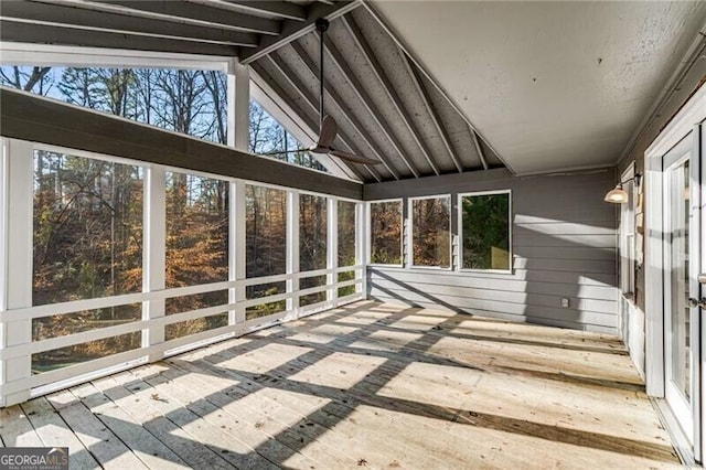 3672 Howell Wood Trl NW, Duluth, GA 30096 - unfurnished sunroom with a ceiling fan