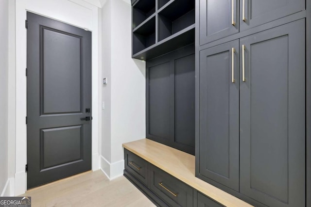 3057 Bold Springs Rd, Dacula, GA 30019 - mudroom with baseboards and light wood-style floors