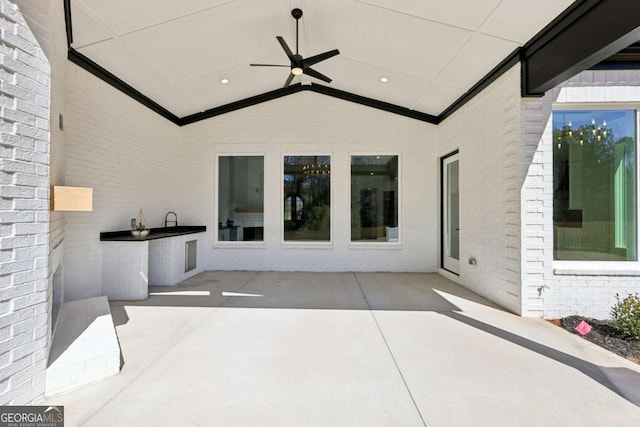 3057 Bold Springs Rd, Dacula, GA 30019 - view of patio / terrace with area for grilling and ceiling fan