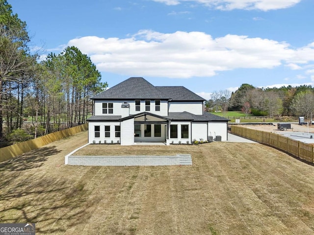 3057 Bold Springs Rd, Dacula, GA 30019 - rear view of property with fence and roof with shingles