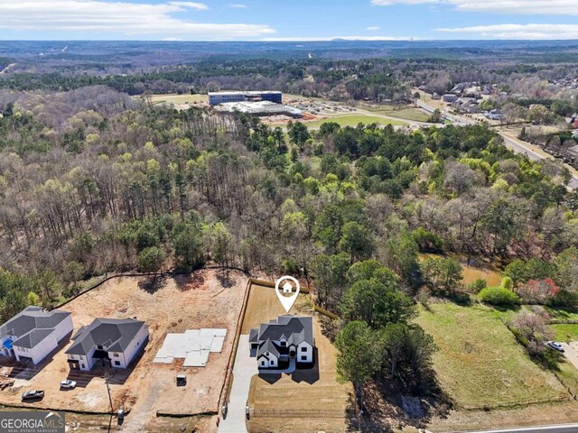 3057 Bold Springs Rd, Dacula, GA 30019 - birds eye view of property featuring a forest view