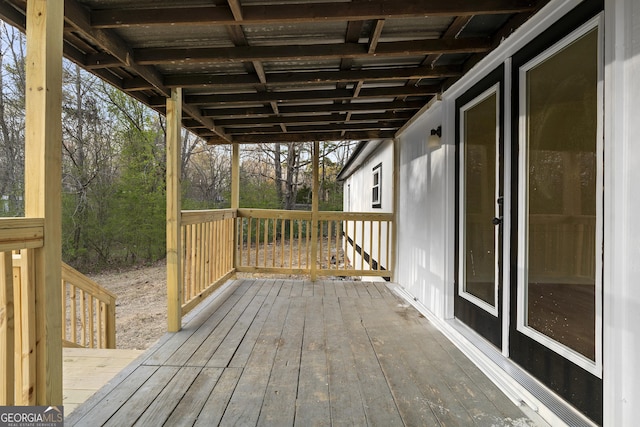 view of wooden deck