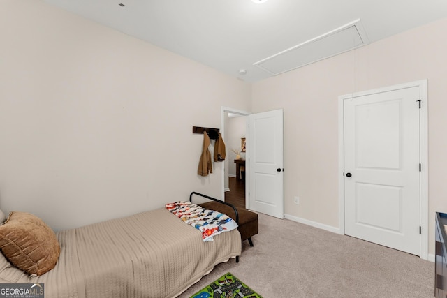 149 Pleasantdale Dr, Demorest, GA 30535 - carpeted bedroom with attic access and baseboards