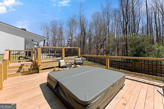 149 Pleasantdale Dr, Demorest, GA 30535 - deck featuring a covered hot tub