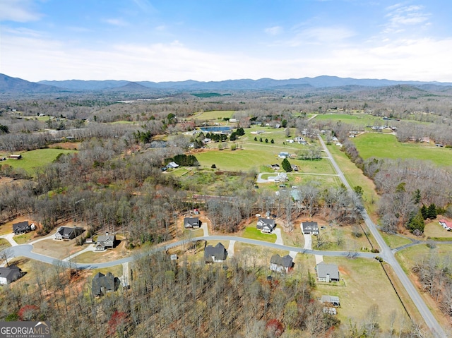 149 Pleasantdale Dr, Demorest, GA 30535 - aerial overview of property's location featuring a mountain backdrop and rural landscape