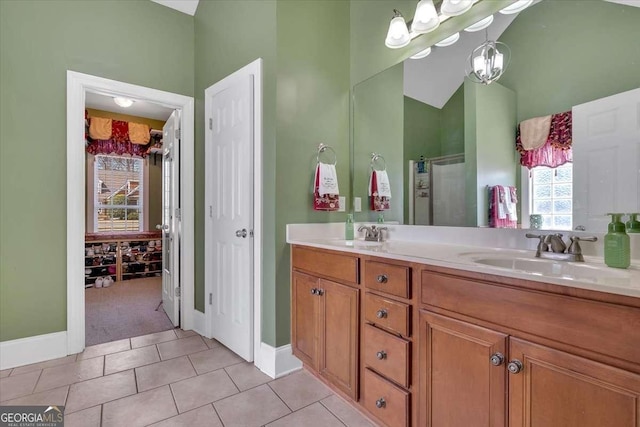 16 Quarter Horse Dr NW, Rome, GA 30165 - full bathroom with a sink, baseboards, double vanity, and tile patterned flooring