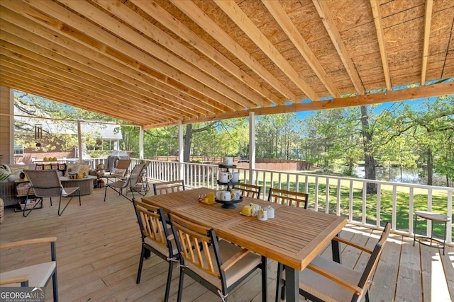 16 Quarter Horse Dr NW, Rome, GA 30165 - deck with outdoor lounge area, outdoor dining area, and a fenced backyard