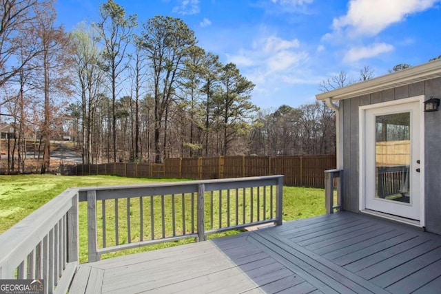 1833 Lost Mountain Rd, Powder Springs, GA 30127 - deck featuring a yard and a fenced backyard