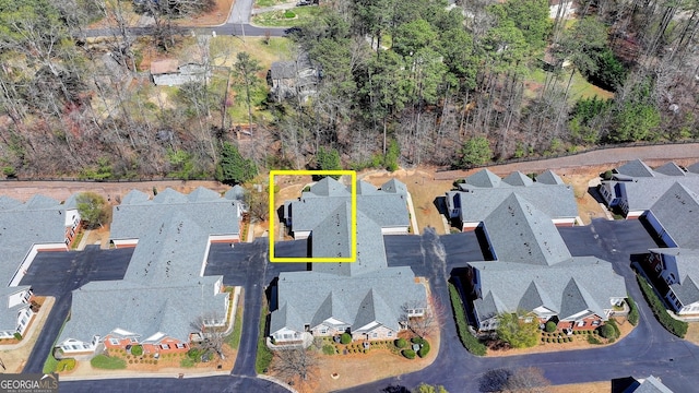 aerial view with a residential view