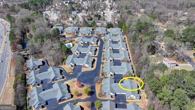 bird's eye view featuring a residential view