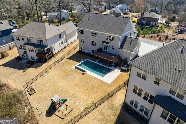 aerial view featuring a residential view