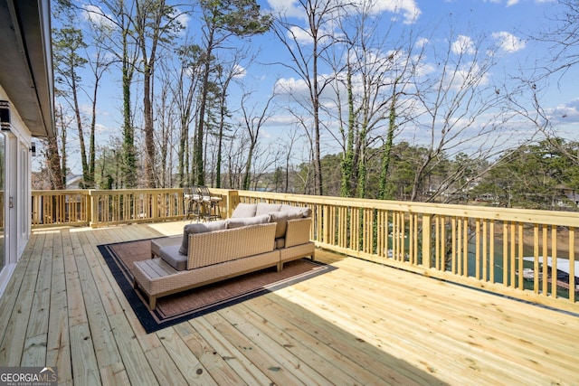 7410 Fields Dr, Cumming, GA 30041 - wooden terrace with outdoor lounge area