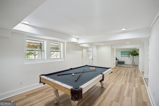 7410 Fields Dr, Cumming, GA 30041 - recreation room with a wealth of natural light, recessed lighting, light wood-style flooring, and baseboards