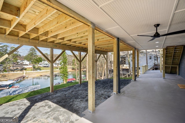 7410 Fields Dr, Cumming, GA 30041 - view of patio / terrace with a water view