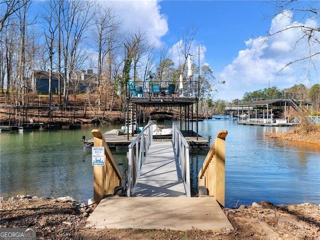 6041 Blackberry Ln, Buford, GA 30518 - dock featuring a water view