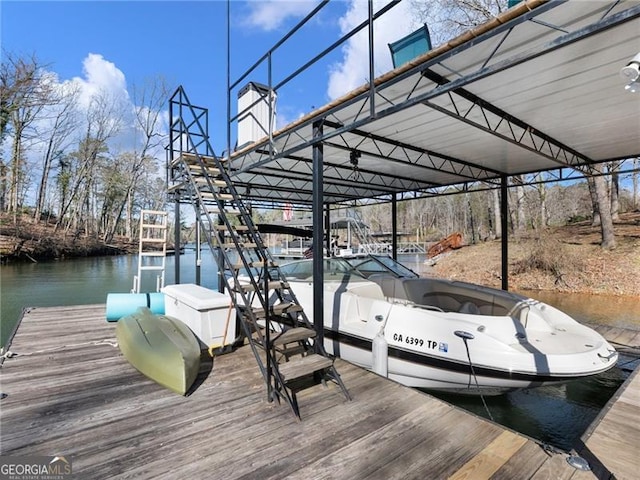 6041 Blackberry Ln, Buford, GA 30518 - dock area featuring a water view