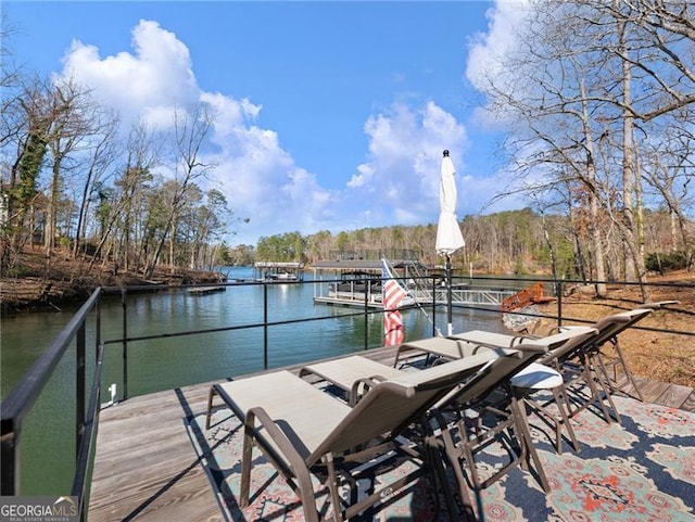 6041 Blackberry Ln, Buford, GA 30518 - dock area with a water view