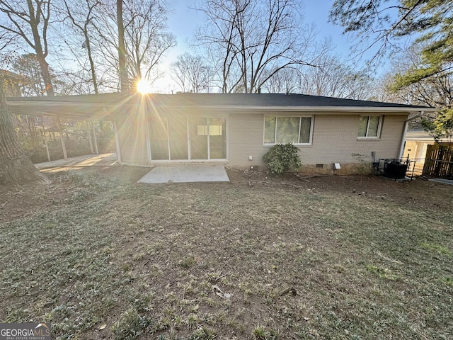 1380 Margarette Dr, Decatur, GA 30035 - rear view of house with crawl space, central air condition unit, and brick siding