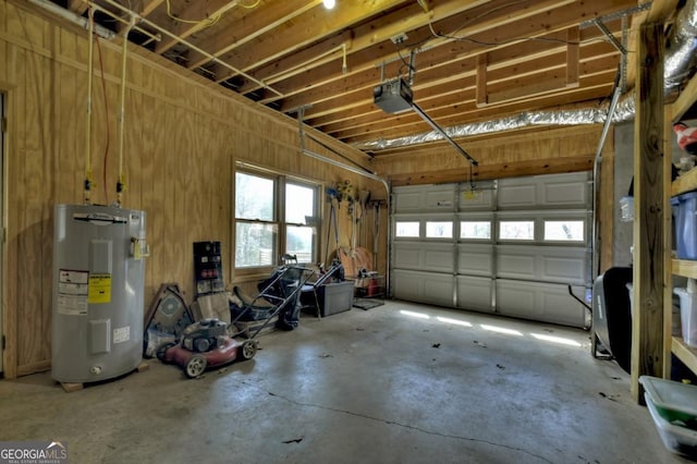 65 Weoka Ct, Ellijay, GA 30540 - garage with water heater and a garage door opener