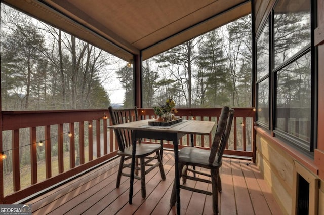 65 Weoka Ct, Ellijay, GA 30540 - wooden deck with outdoor dining area