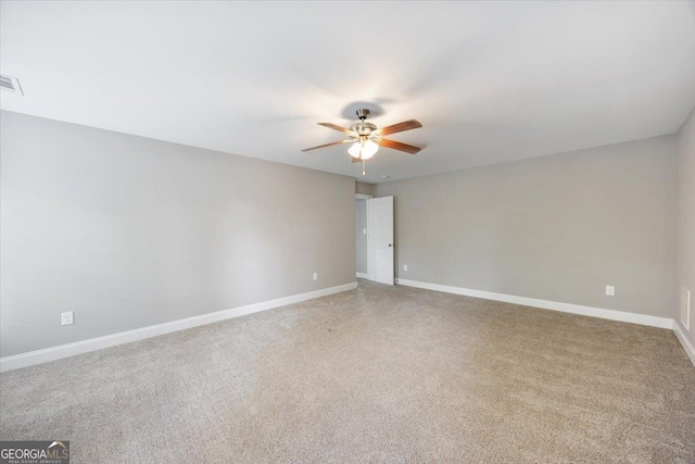 14 Carters Way, Forsyth, GA 31029 - unfurnished room with ceiling fan, light carpet, and baseboards