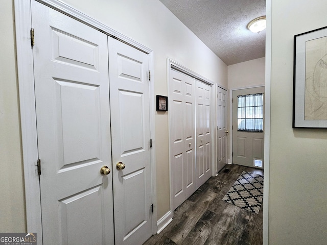 403 Holiday Rd, Franklin, GA 30217 - entryway featuring dark wood-type flooring and a textured ceiling