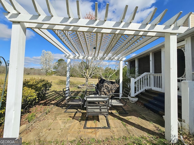 403 Holiday Rd, Franklin, GA 30217 - view of patio / terrace with a pergola