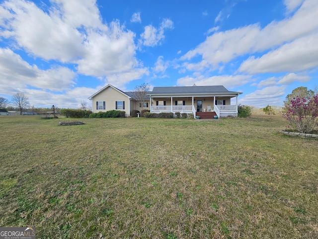 403 Holiday Rd, Franklin, GA 30217 - single story home with a porch and a front lawn