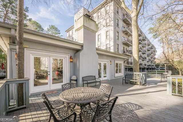 3201 Lenox Rd NE Unit 16, Atlanta, GA 30324 - view of patio with french doors and a deck