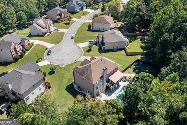 3015 Gold Creek Dr, Villa Rica, GA 30180 - aerial view of residential area featuring a pool