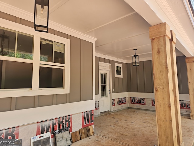 6841 Phillips Mill Rd, Douglasville, GA 30135 - entrance to property featuring board and batten siding and a porch