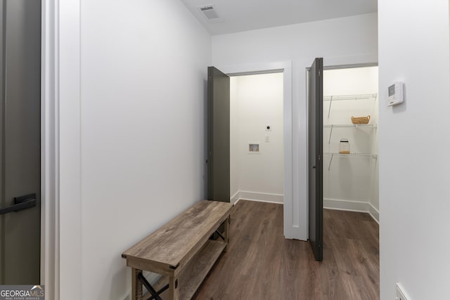 6592 Factory Shoals Rd SW, Mableton, GA 30126 - hallway with wood finished floors and baseboards
