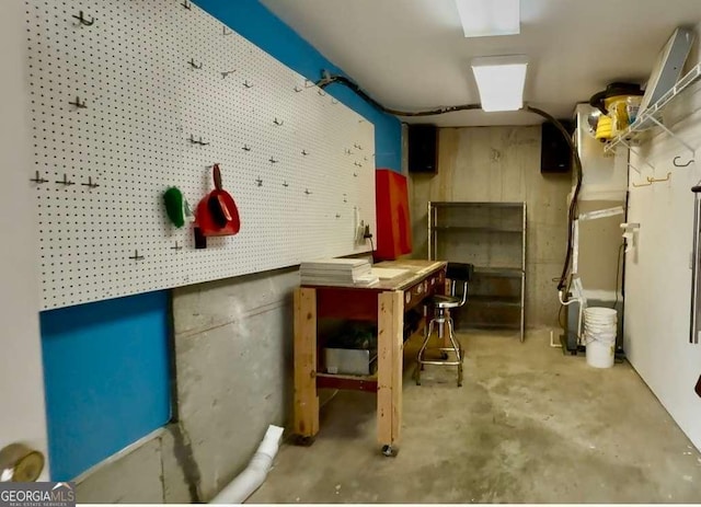 2002 Stonewick Ct, Lawrenceville, GA 30043 - unfinished basement featuring a workshop area