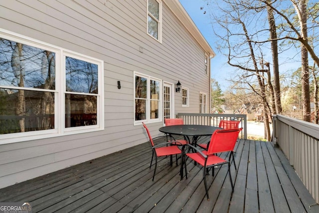2002 Stonewick Ct, Lawrenceville, GA 30043 - wooden terrace featuring outdoor dining space