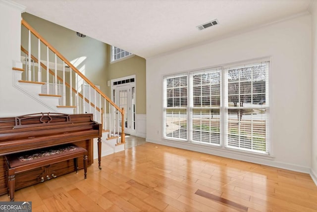 2002 Stonewick Ct, Lawrenceville, GA 30043 - foyer entrance with stairs and wood finished floors