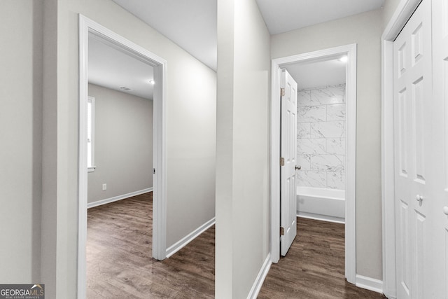 109 White Ave, Hogansville, GA 30230 - hall featuring baseboards and wood finished floors