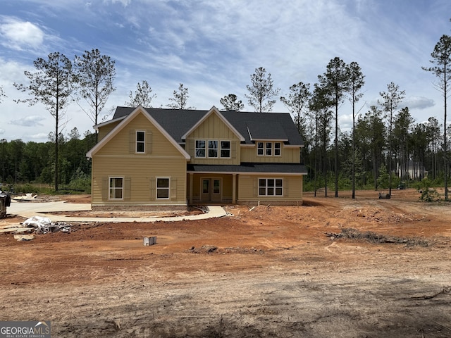 view of front of home featuring board and batten siding
