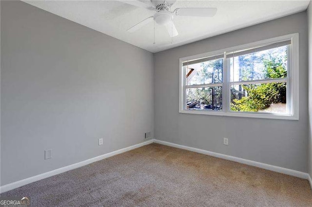 2522 Brentwood Ct, Decatur, GA 30032 - spare room with baseboards, carpet floors, and ceiling fan