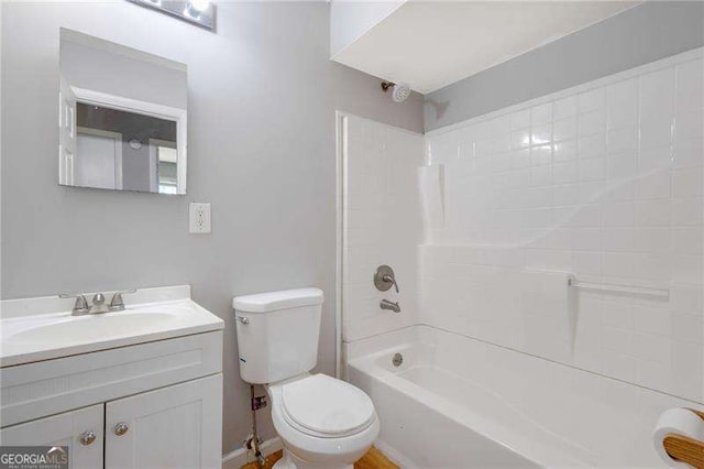 2522 Brentwood Ct, Decatur, GA 30032 - bathroom featuring toilet, vanity, and  shower combination