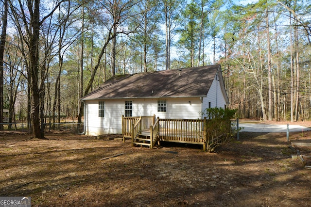 98 Brenda Cir, Rockmart, GA 30153 - view of front of home featuring a wooden deck
