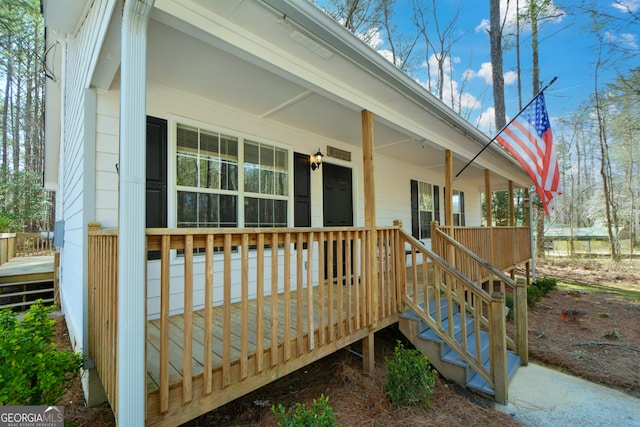 98 Brenda Cir, Rockmart, GA 30153 - view of wooden porch