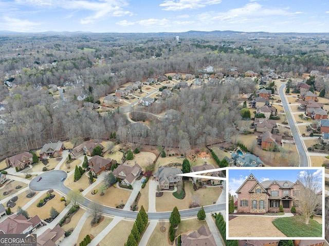 drone / aerial view featuring a residential view