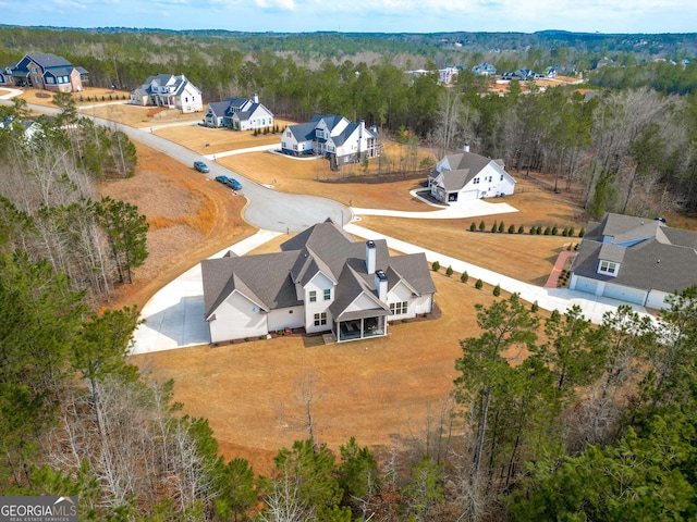 aerial view with a view of trees